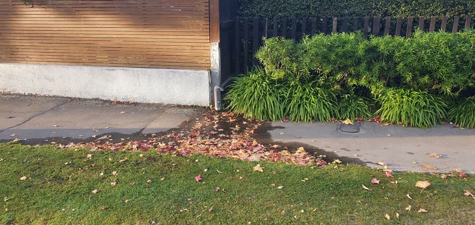 The photograph attached to this water leak report