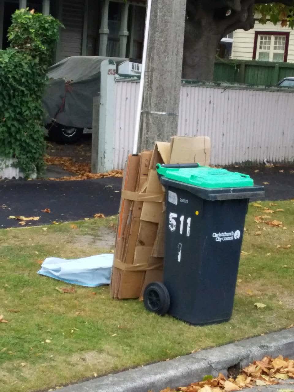 The photograph attached to this rubbish/recycling report