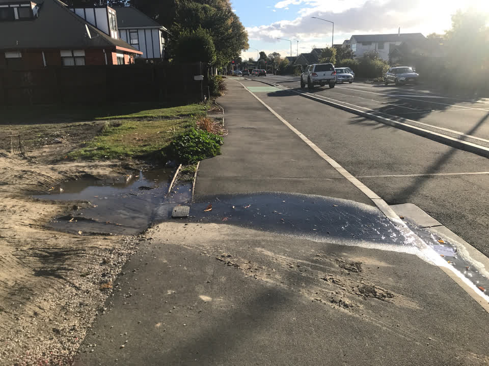 The photograph attached to this water leak report