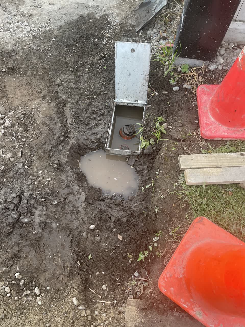 The photograph attached to this water leak report