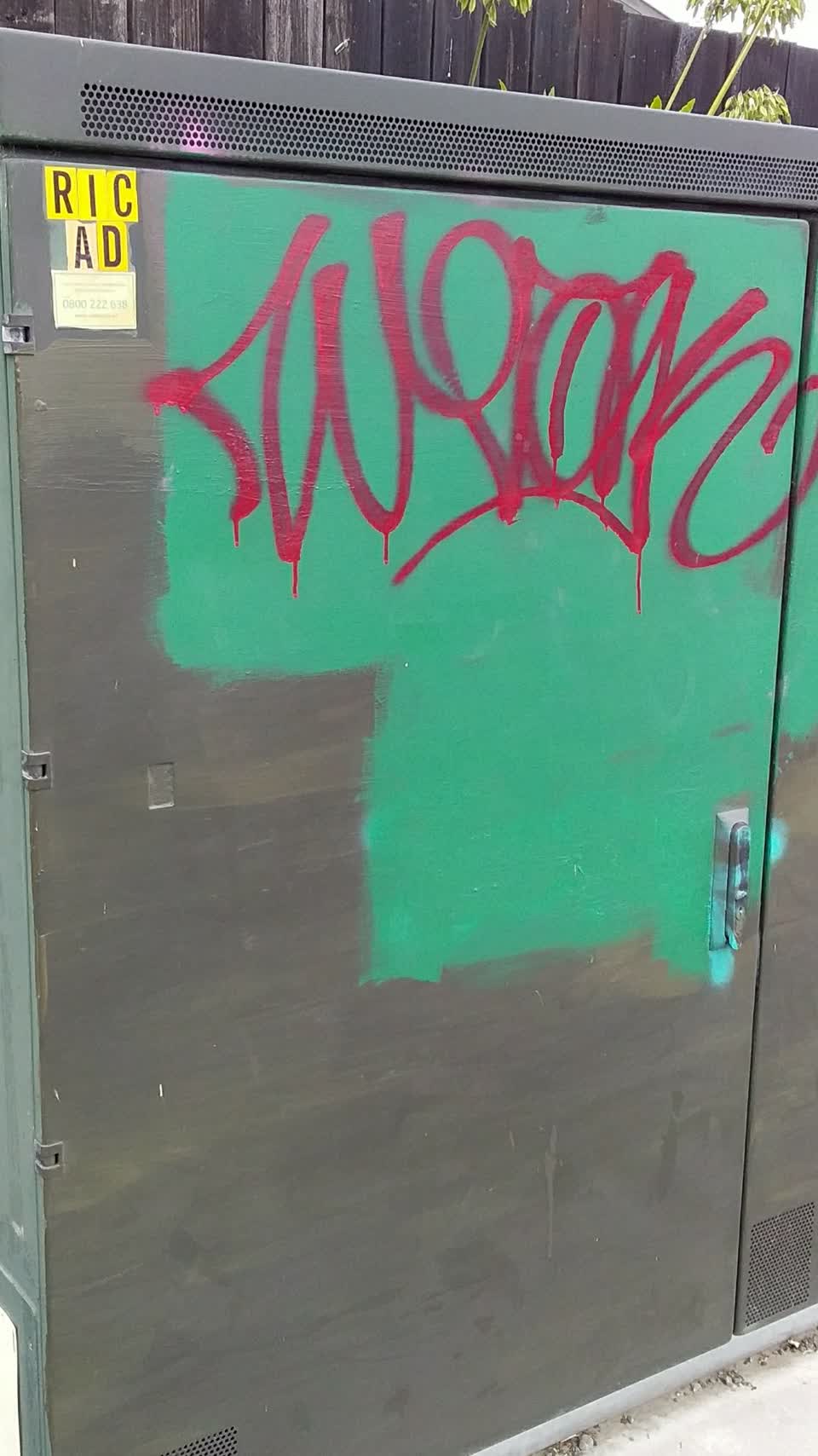 The photograph attached to this graffiti report