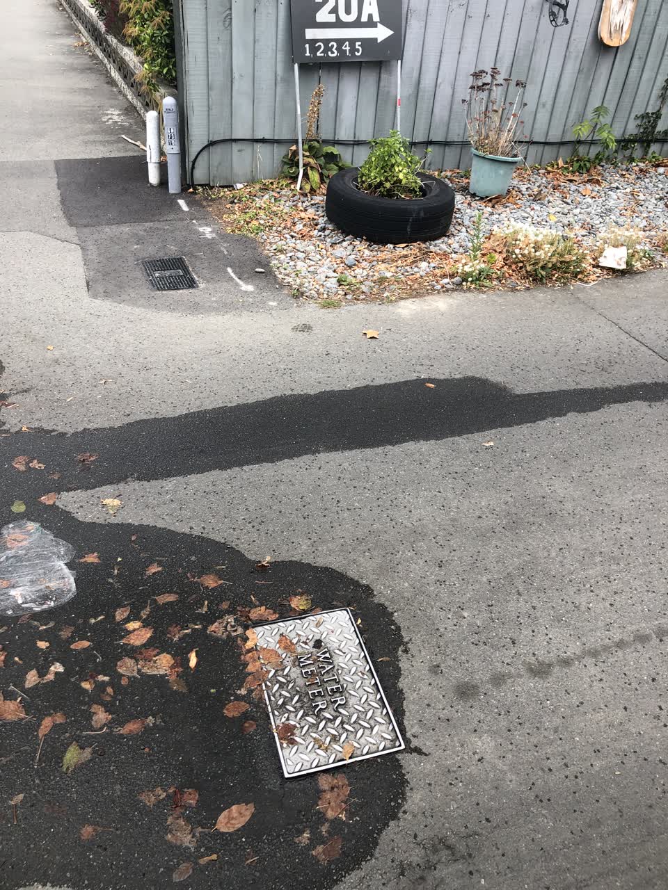 The photograph attached to this water leak report