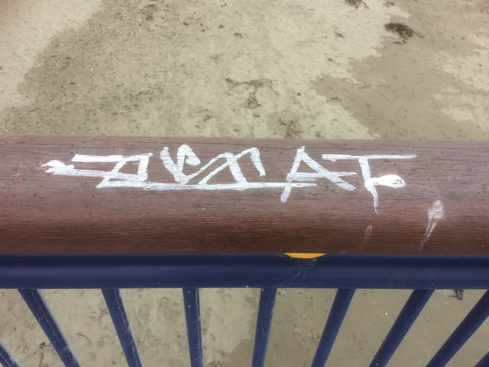 The photograph attached to this graffiti report