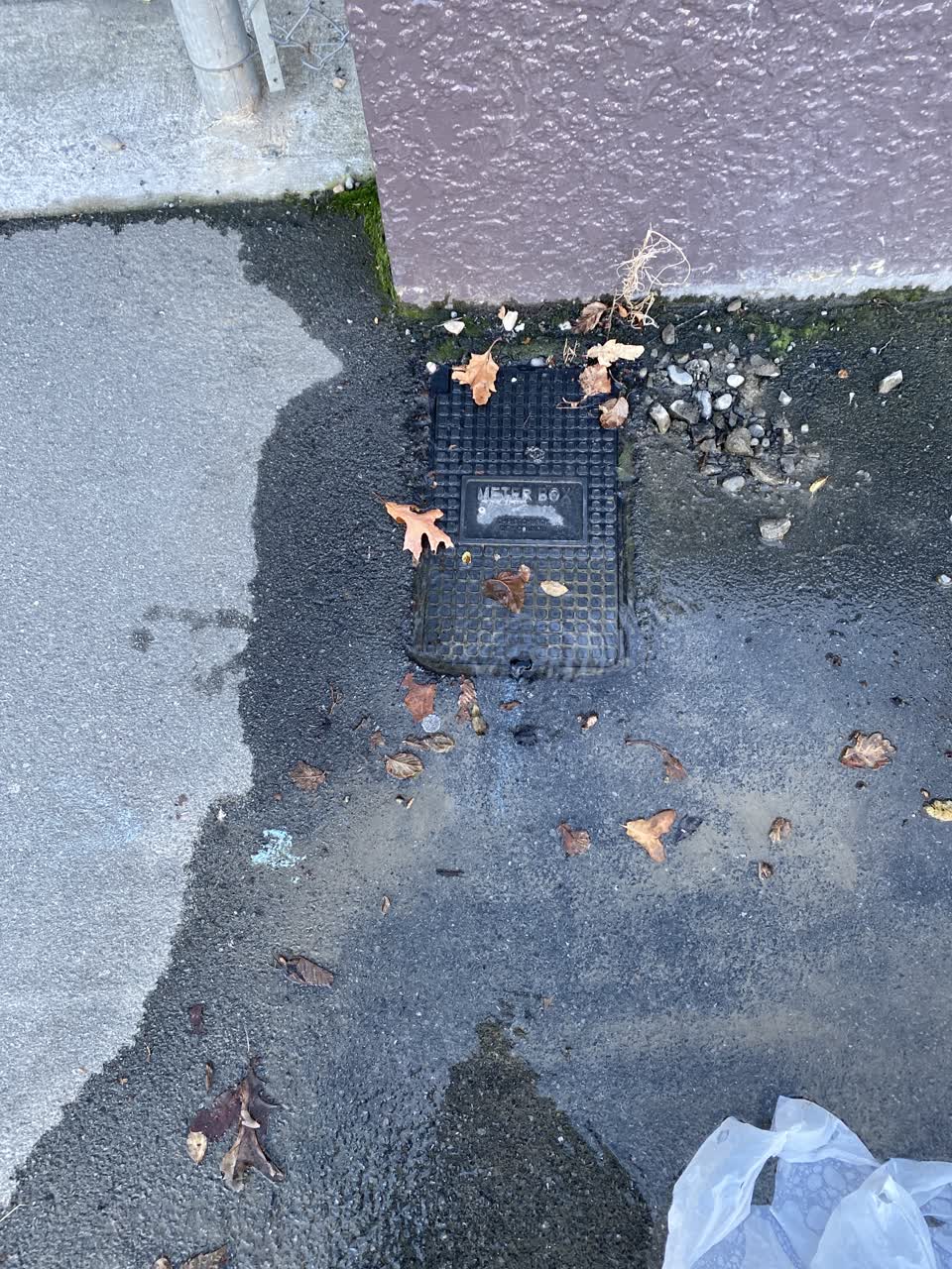 The photograph attached to this water leak report