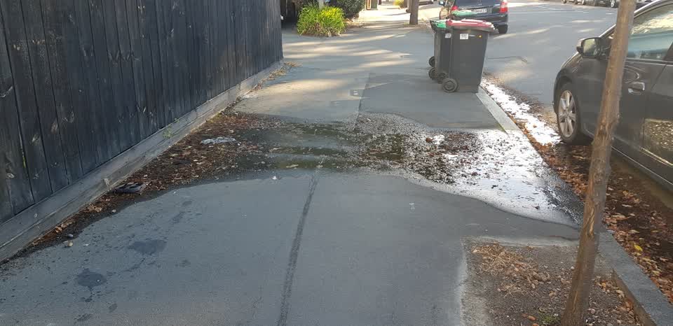 The photograph attached to this water leak report