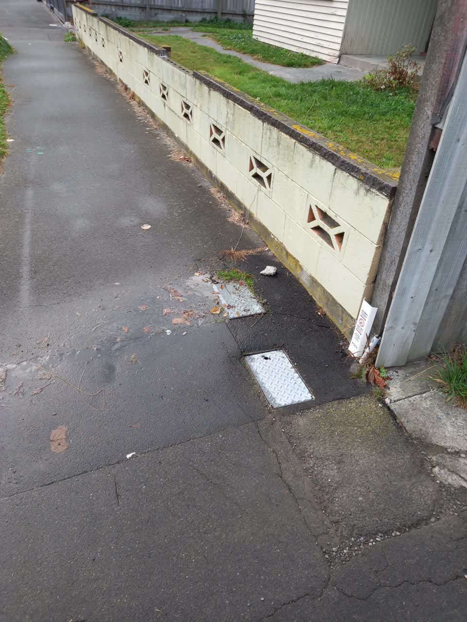 The photograph attached to this water leak report