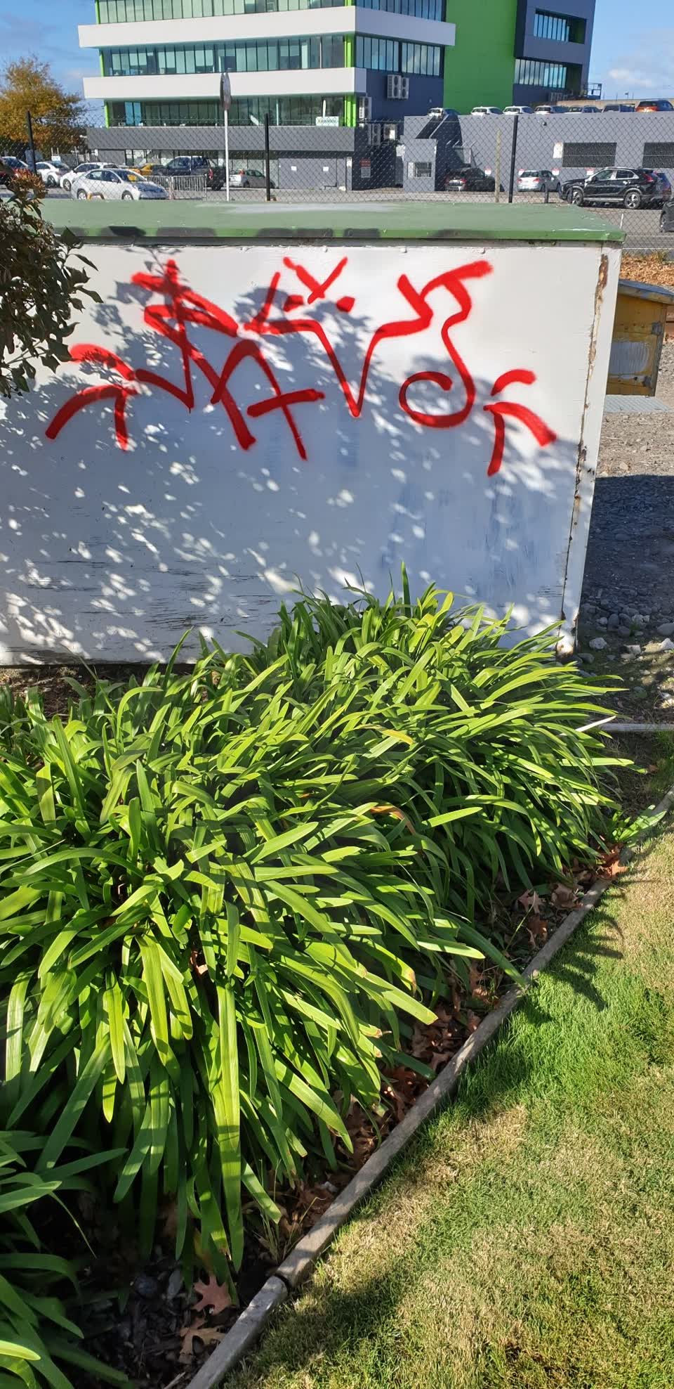 The photograph attached to this graffiti report