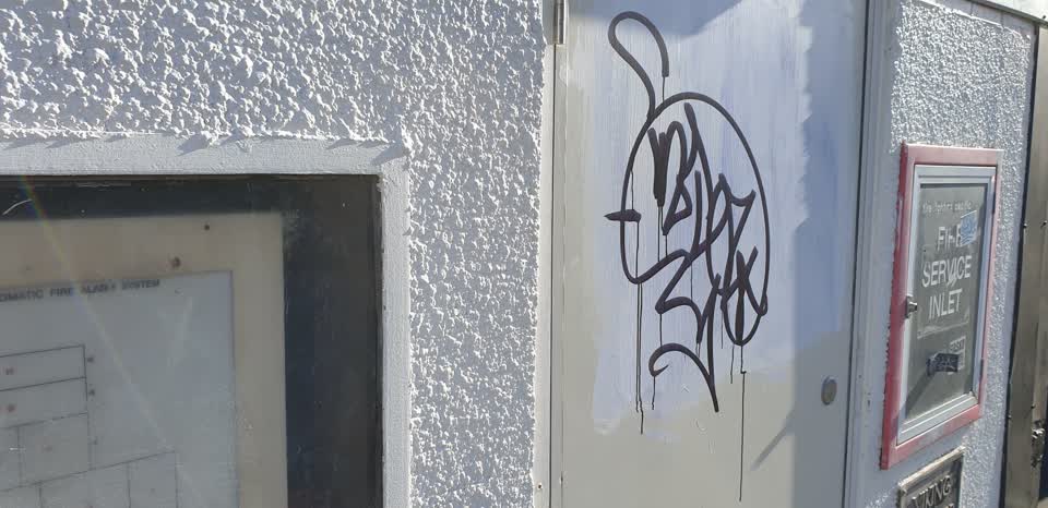 The photograph attached to this graffiti report