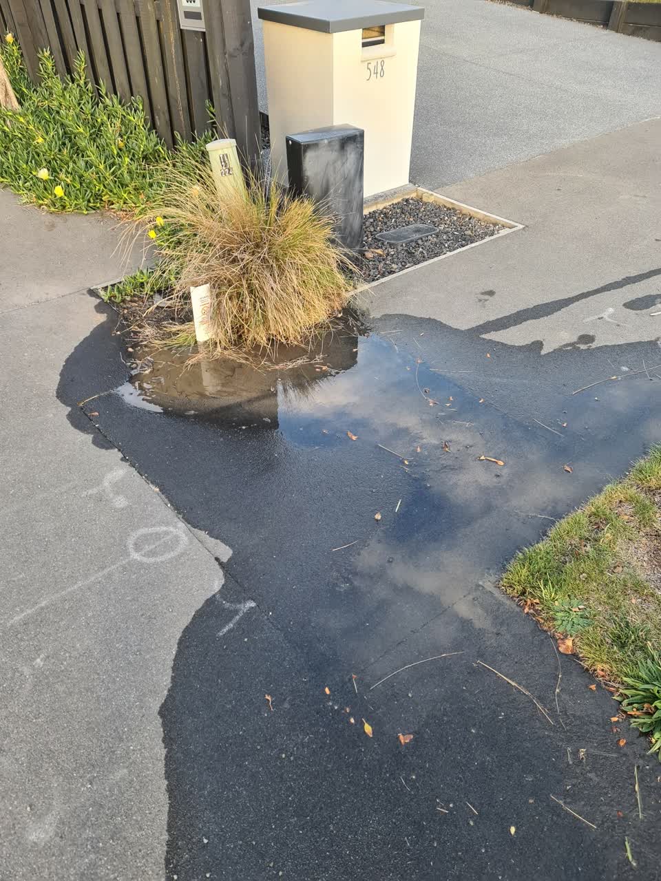 The photograph attached to this water leak report