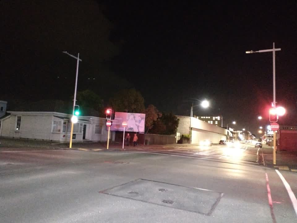 The photograph attached to this street light outage report