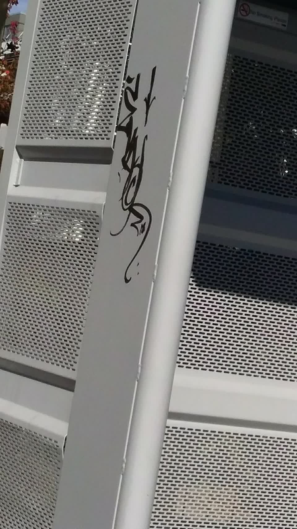 The photograph attached to this graffiti report