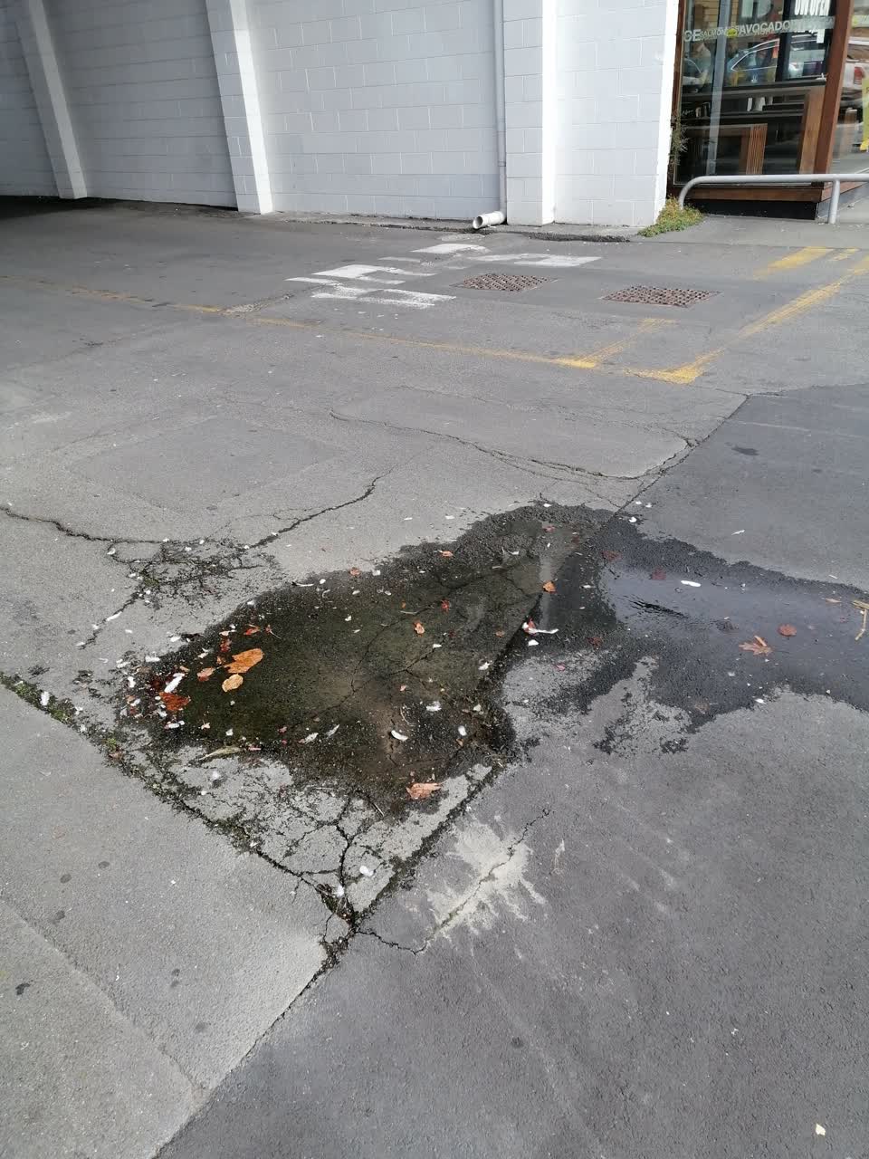 The photograph attached to this water leak report