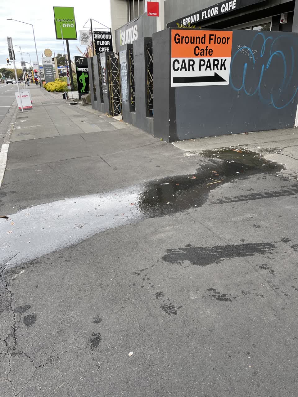 The photograph attached to this water leak report