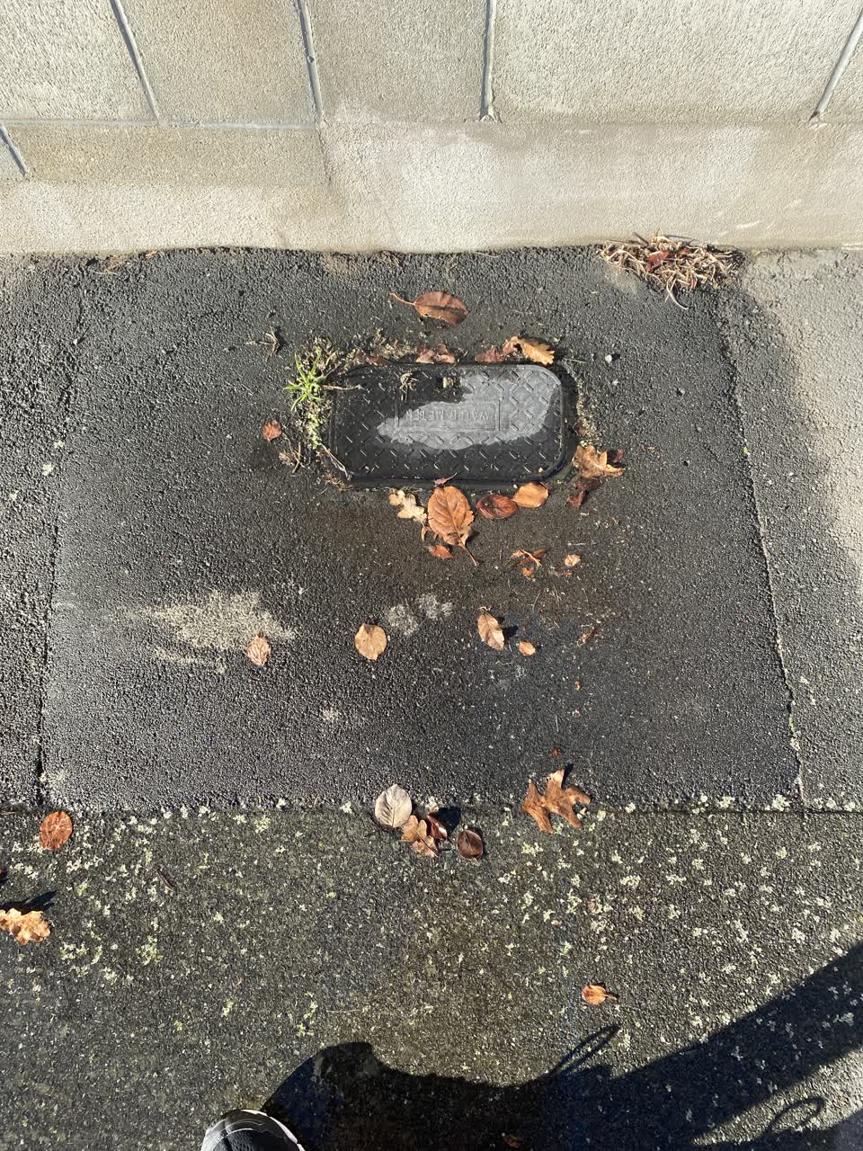 The photograph attached to this water leak report