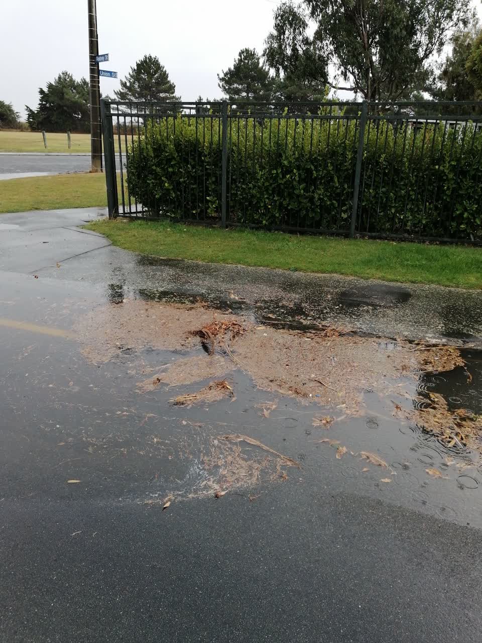 The photograph attached to this flooding report