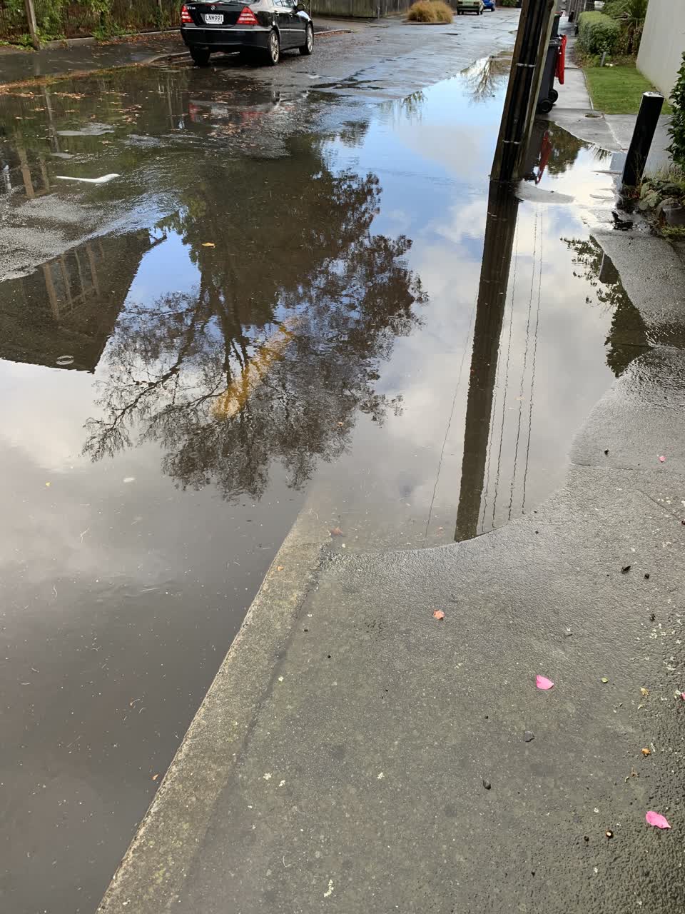 The photograph attached to this flooding report
