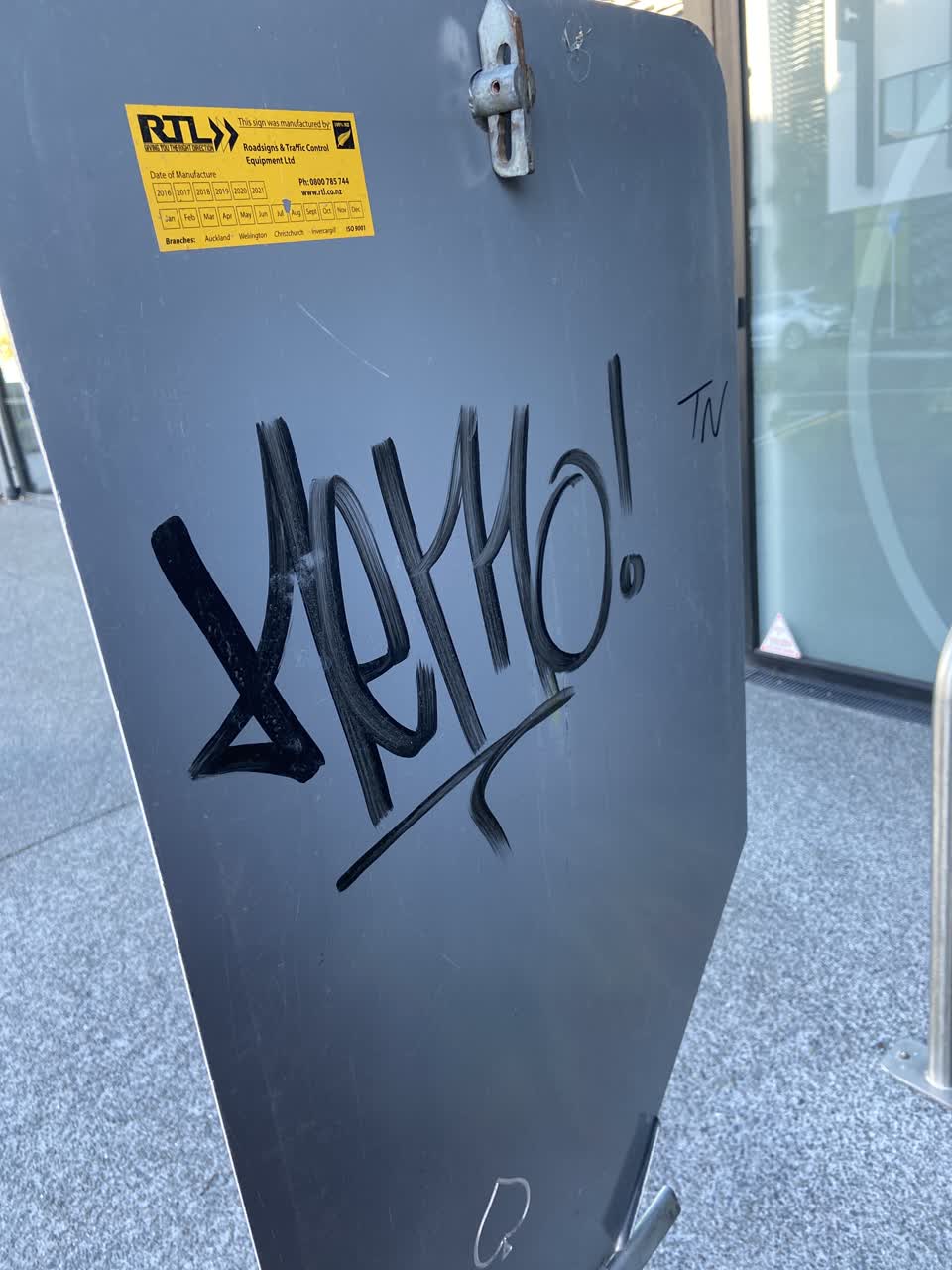 The photograph attached to this graffiti report