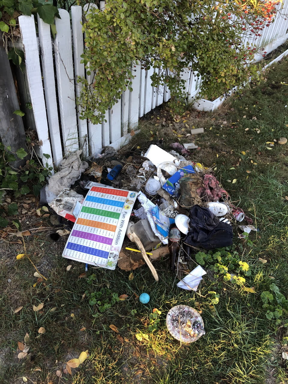 The photograph attached to this rubbish/recycling report
