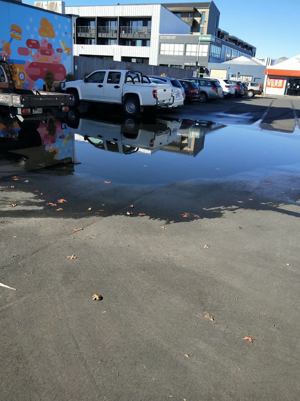 The photograph attached to this flooding report