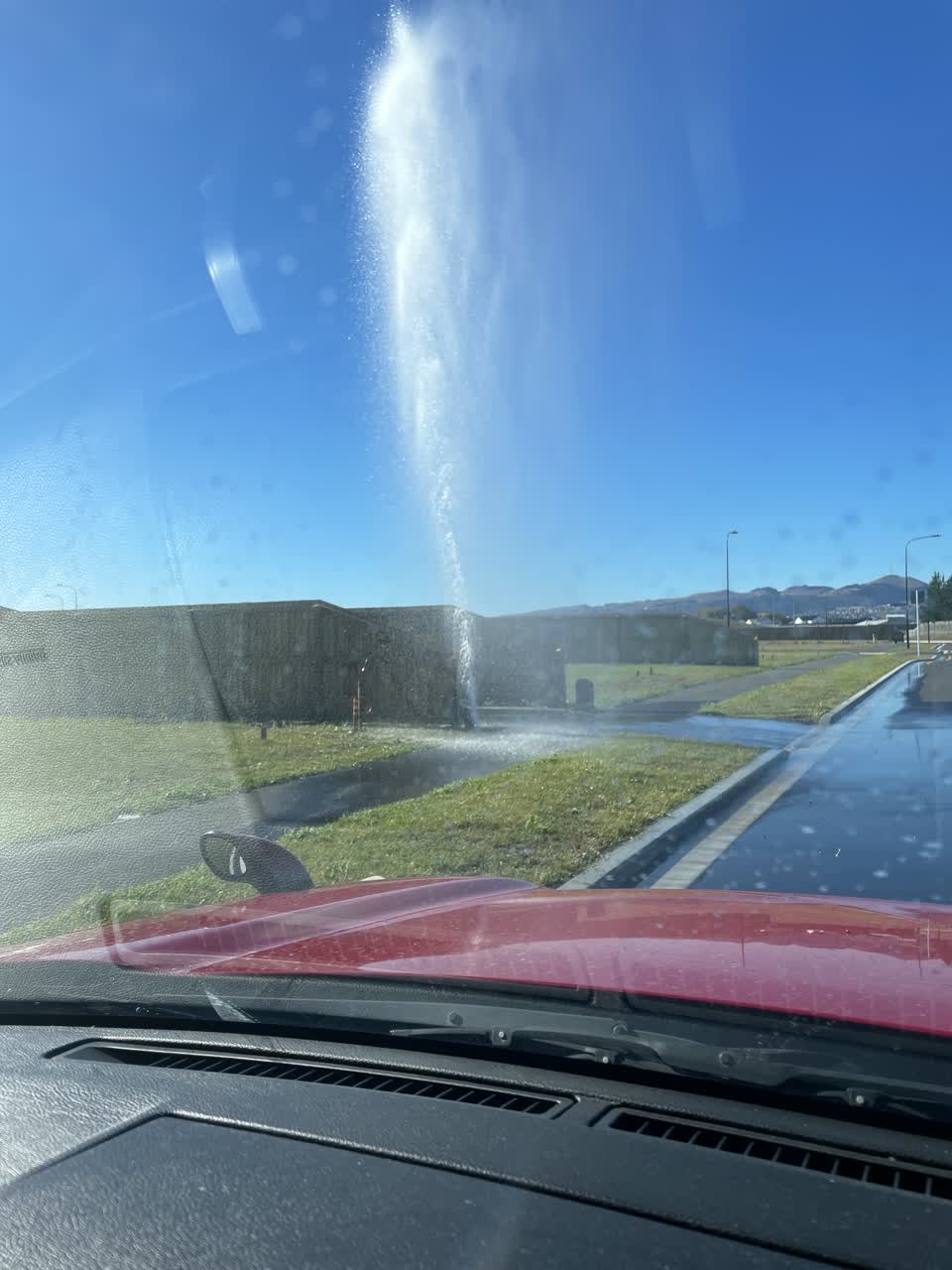 The photograph attached to this water leak report