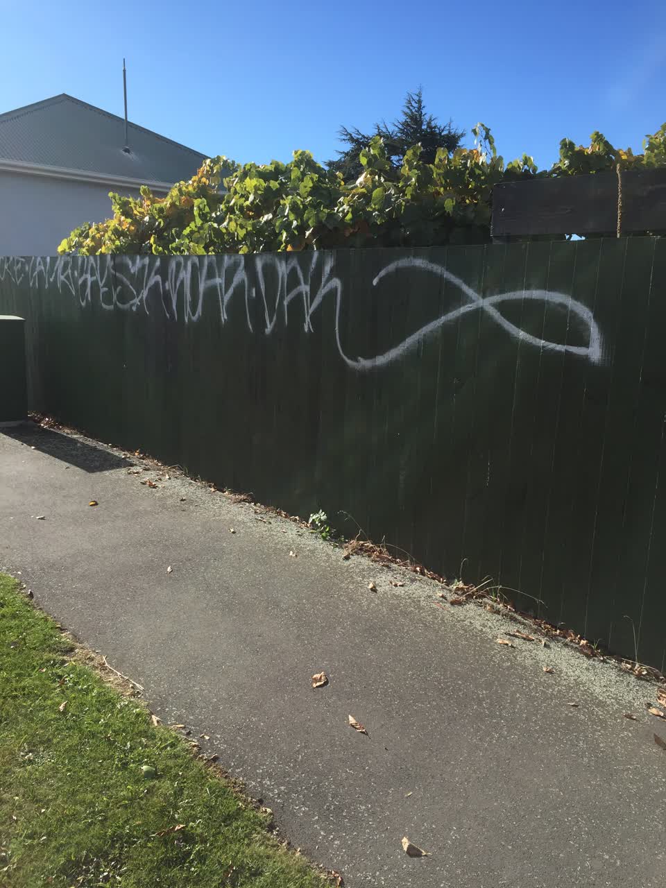 The photograph attached to this graffiti report