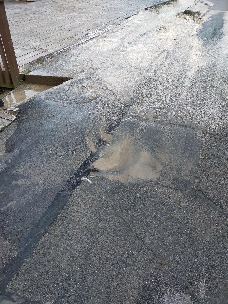 The photograph attached to this water leak report
