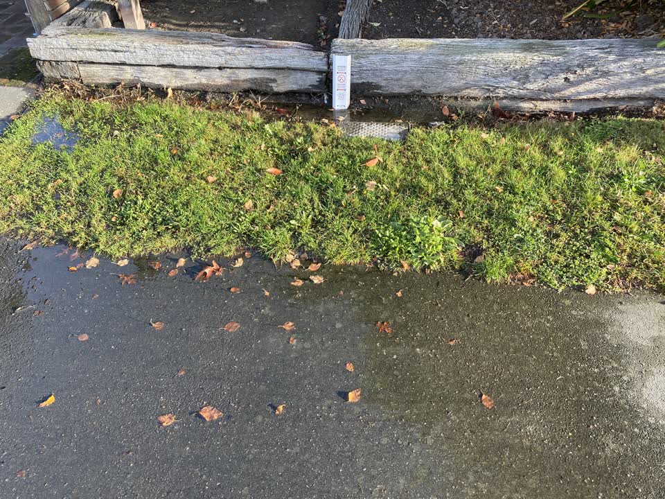 The photograph attached to this water leak report