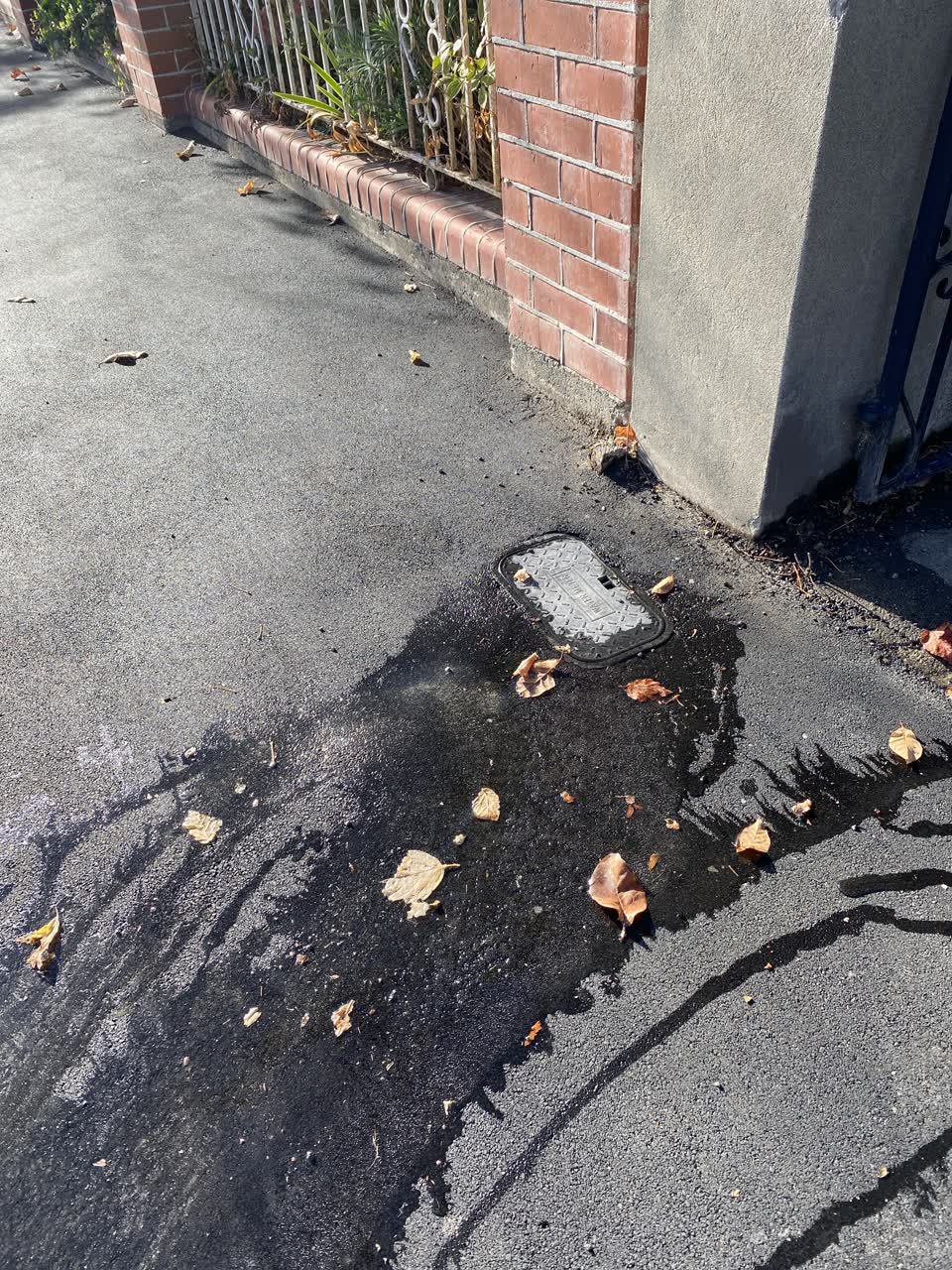 The photograph attached to this water leak report