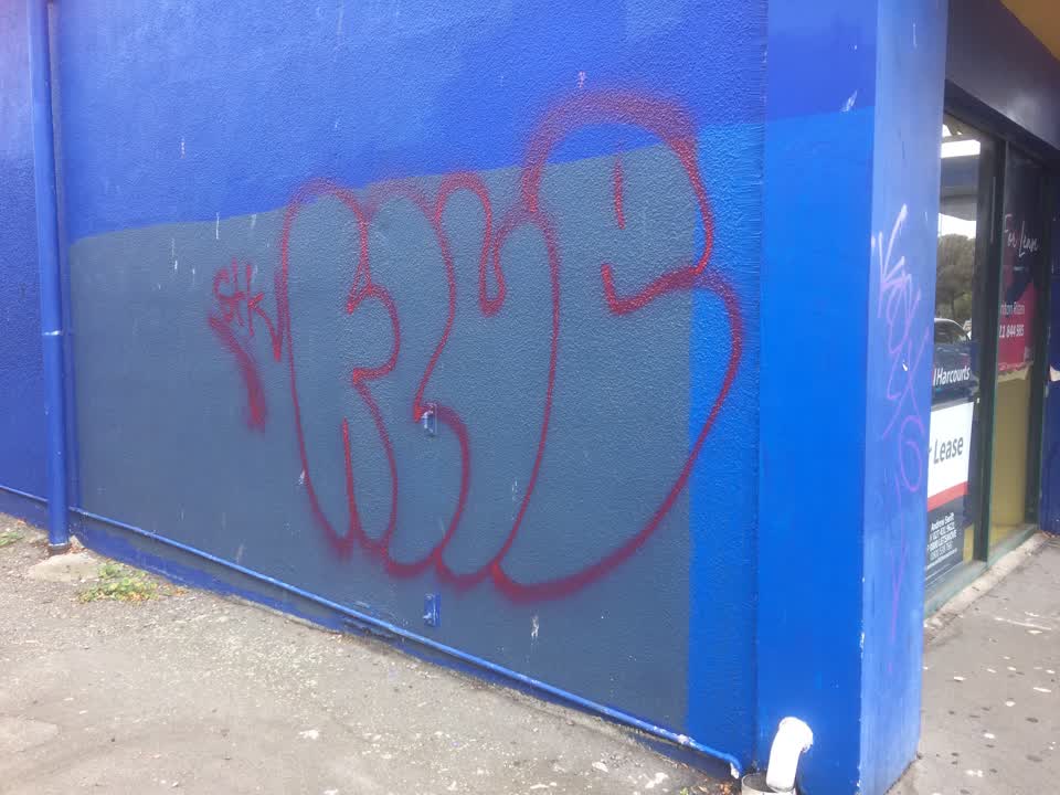 The photograph attached to this graffiti report