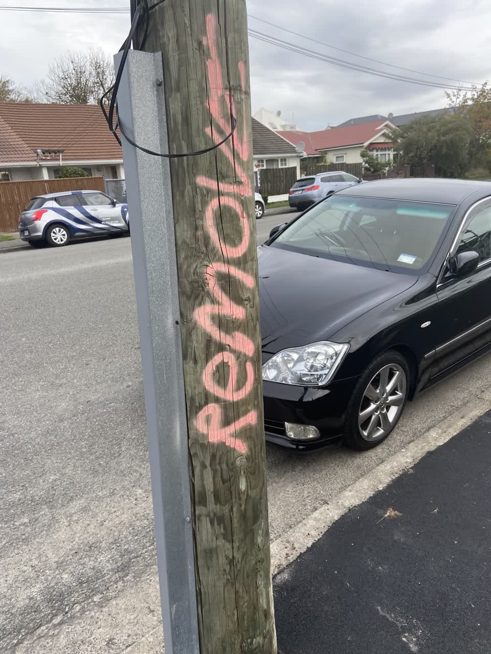 The photograph attached to this graffiti report