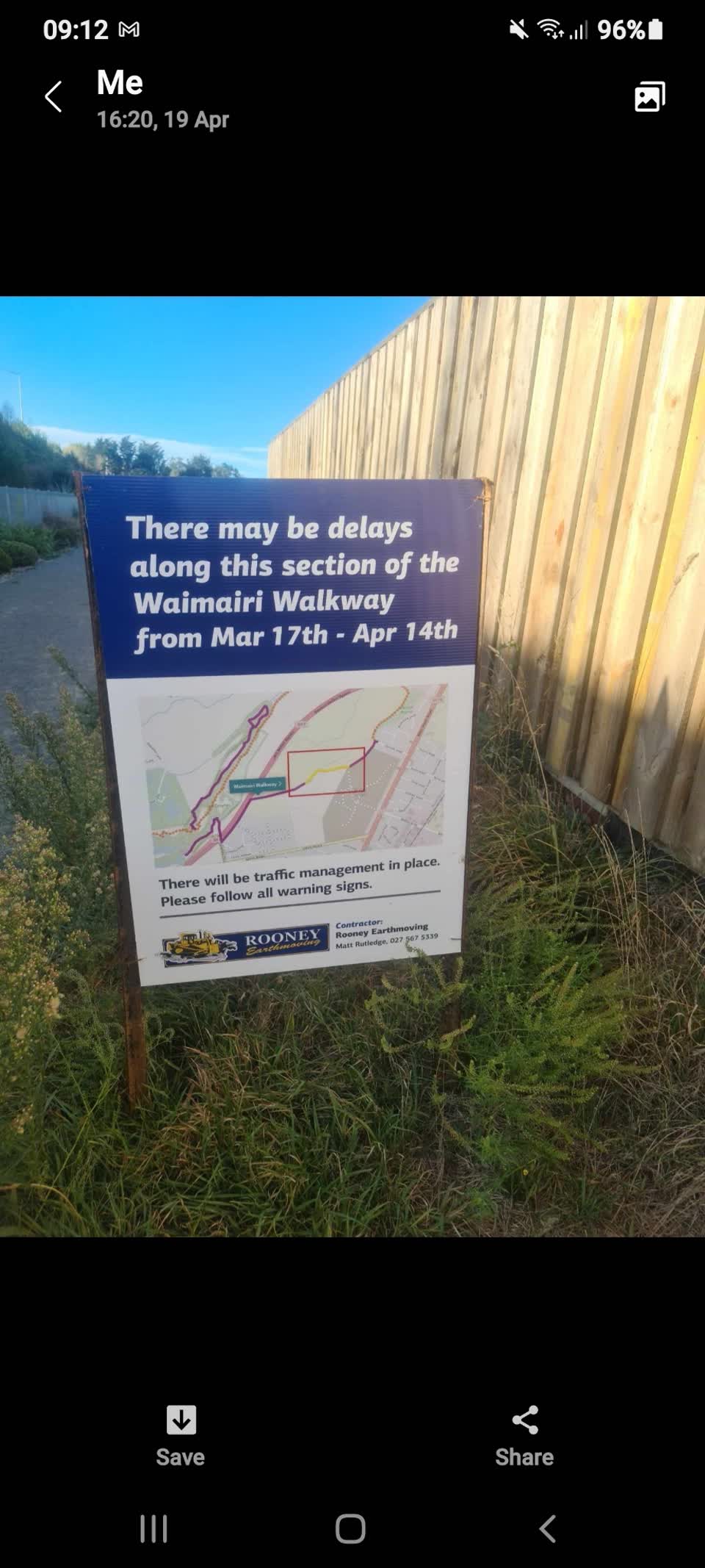 The photograph attached to this roading/streets report