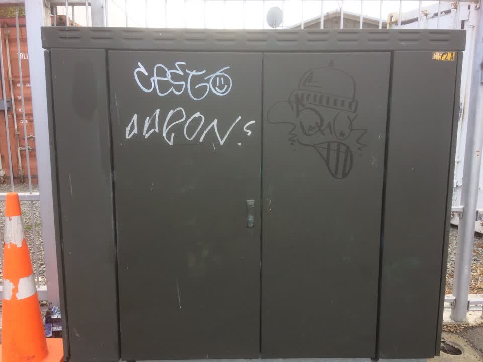 The photograph attached to this graffiti report