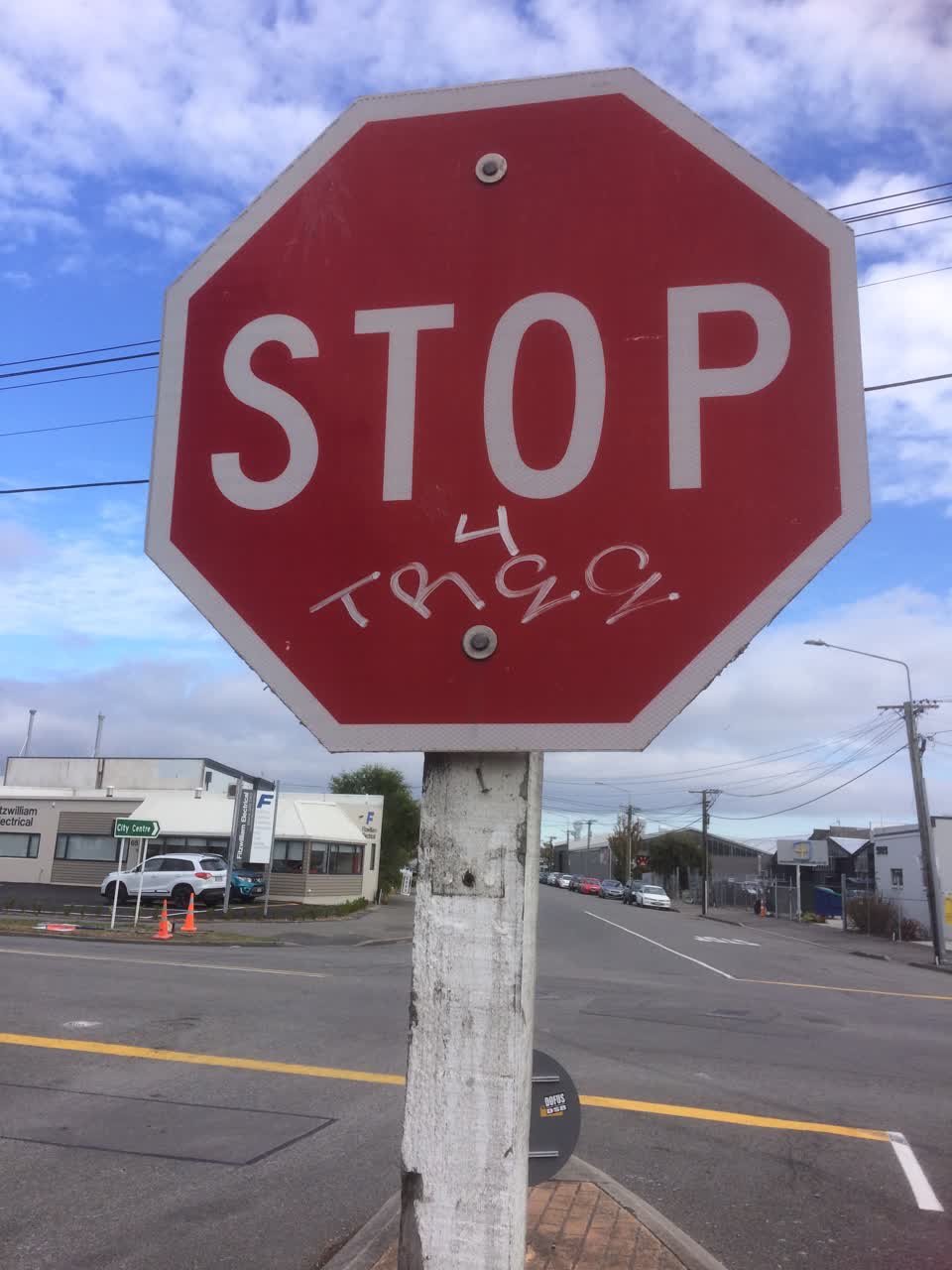 The photograph attached to this graffiti report