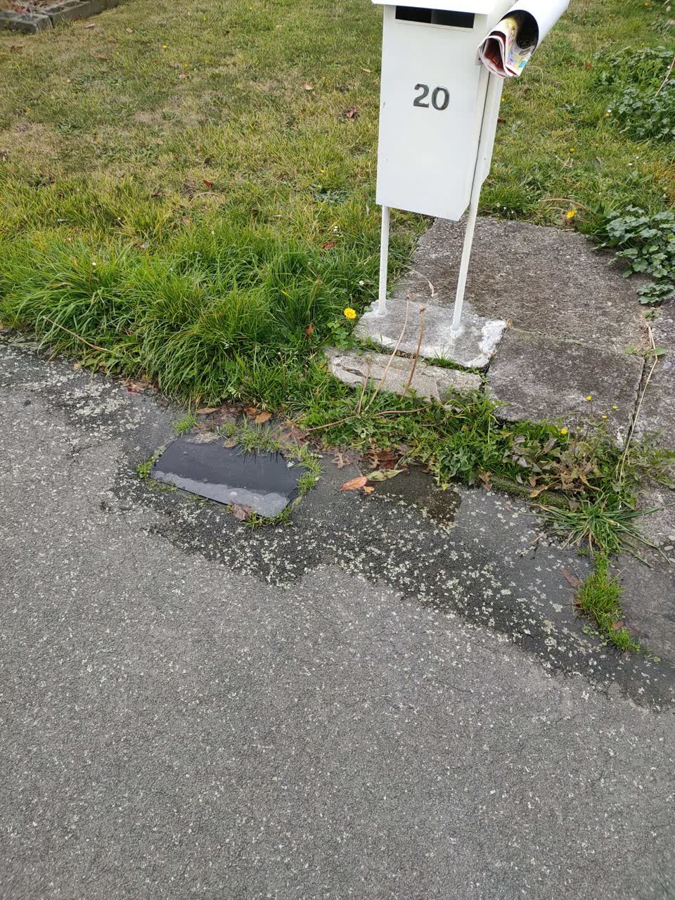 The photograph attached to this water leak report