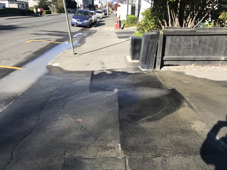 The photograph attached to this water leak report