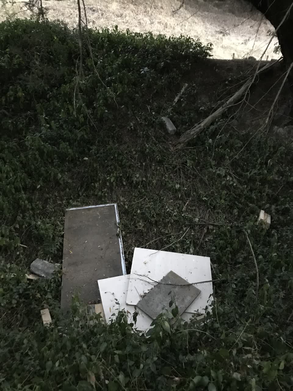 The photograph attached to this rubbish/recycling report