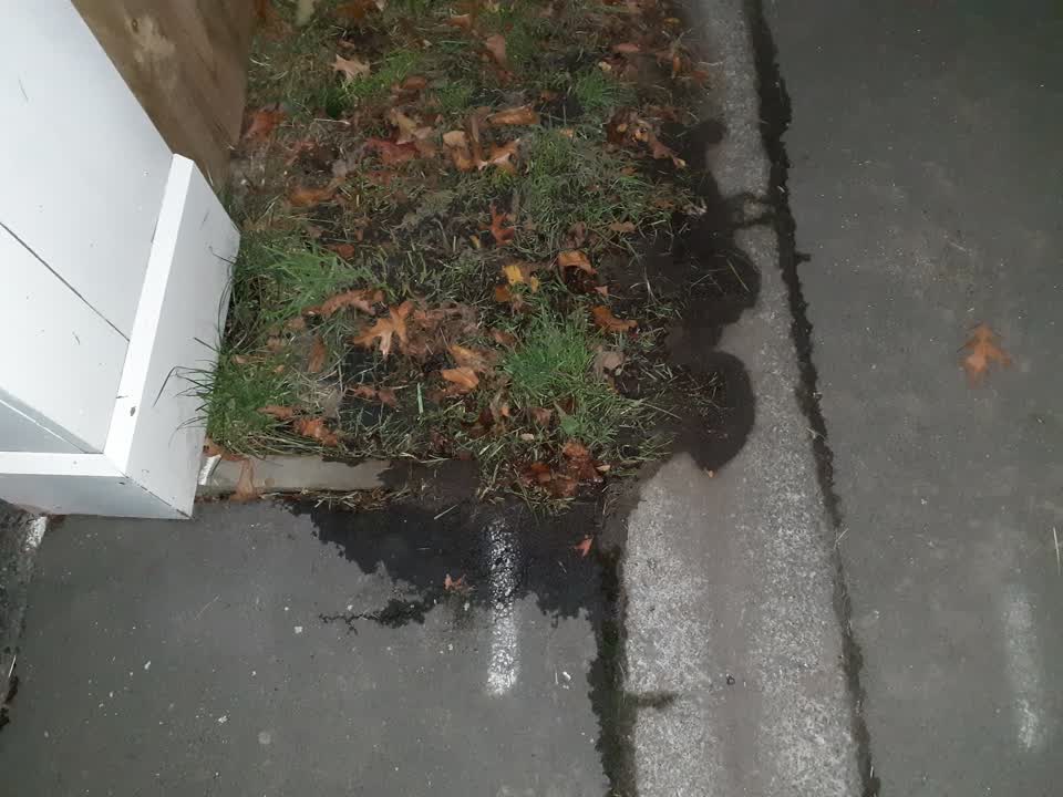 The photograph attached to this water leak report