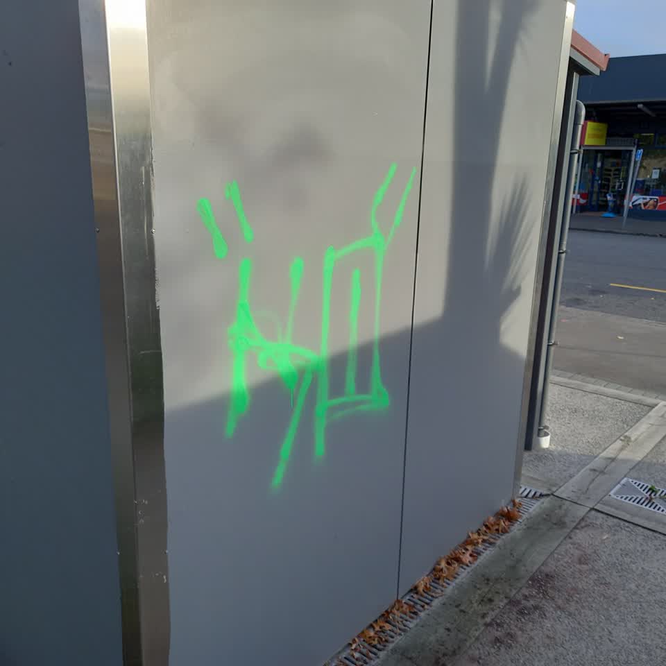 The photograph attached to this graffiti report