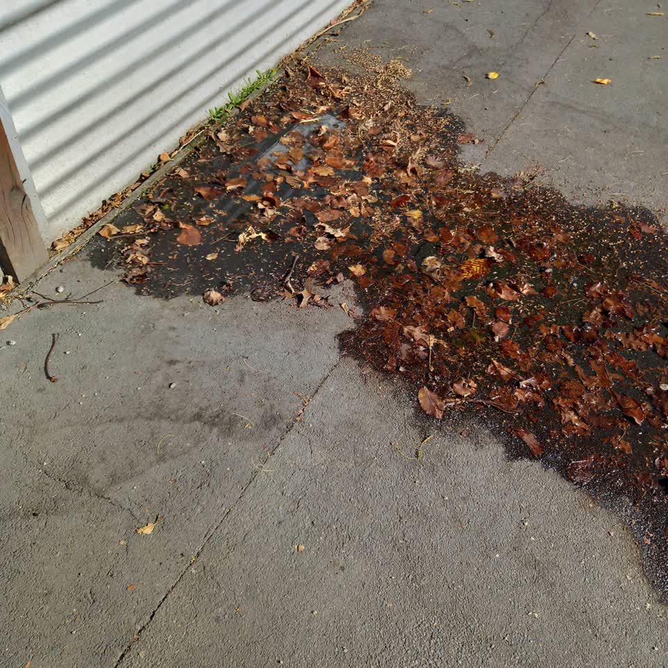 The photograph attached to this water leak report