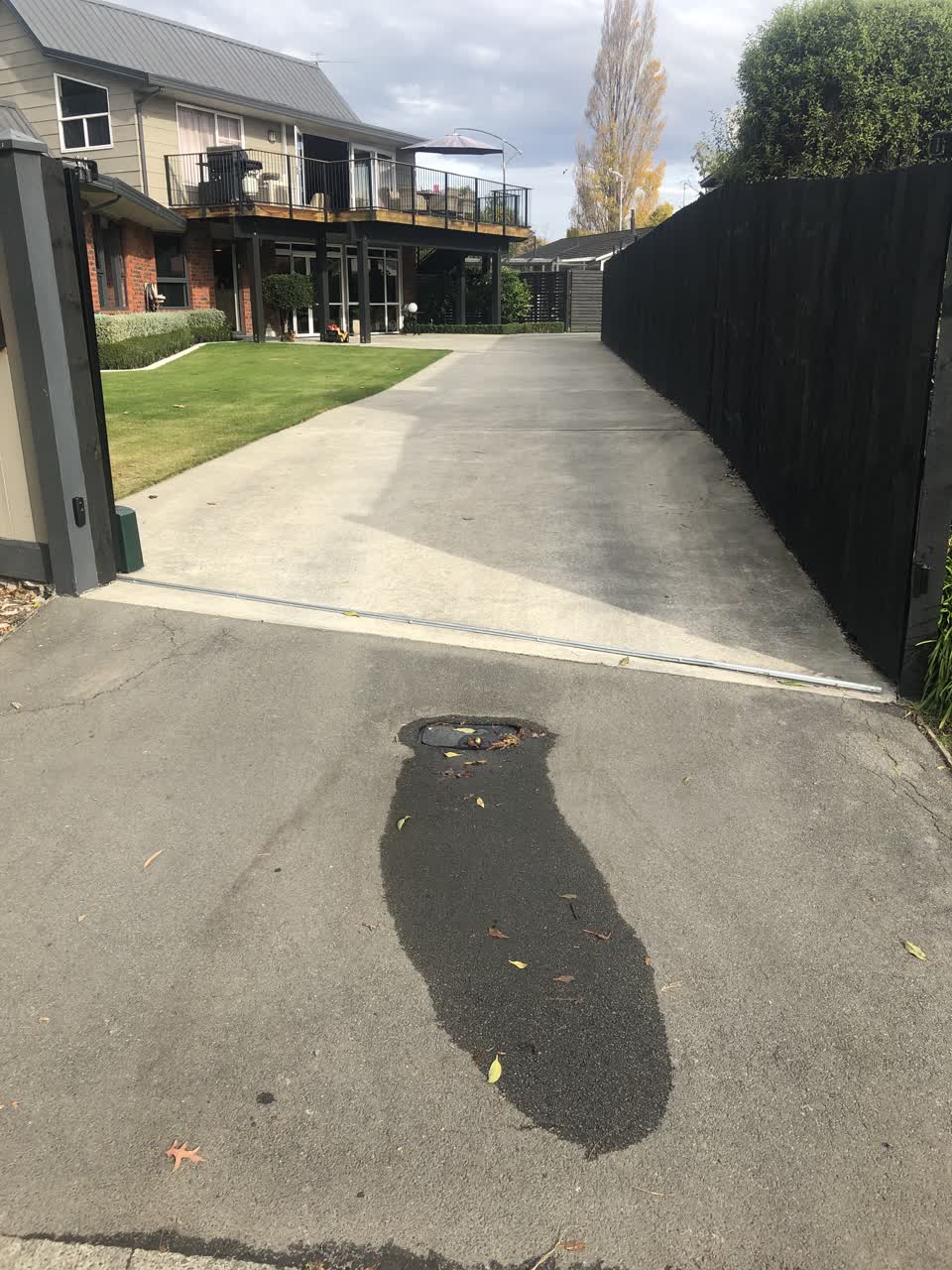 The photograph attached to this water leak report