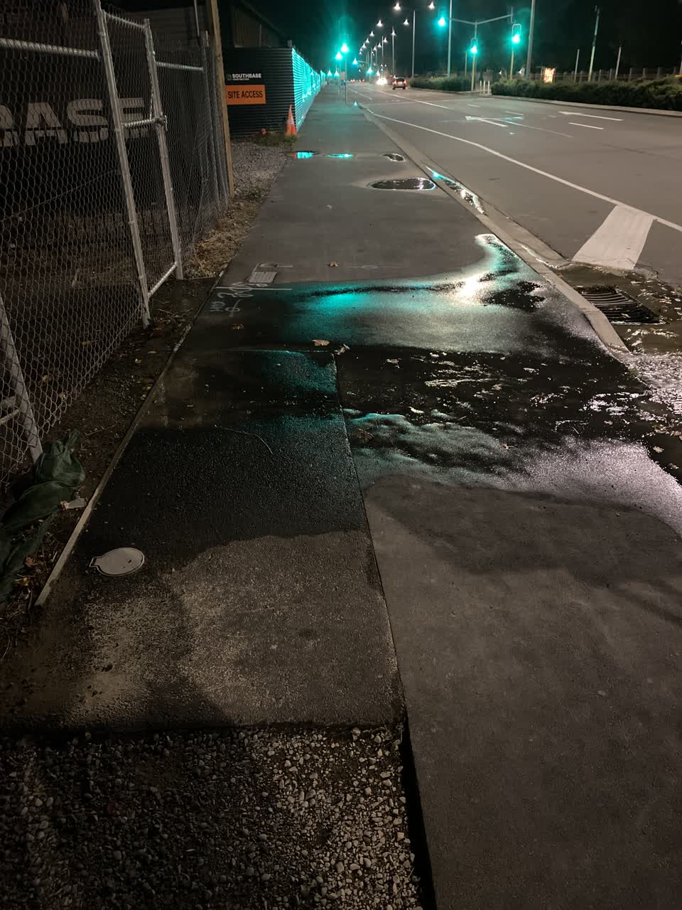 The photograph attached to this water leak report