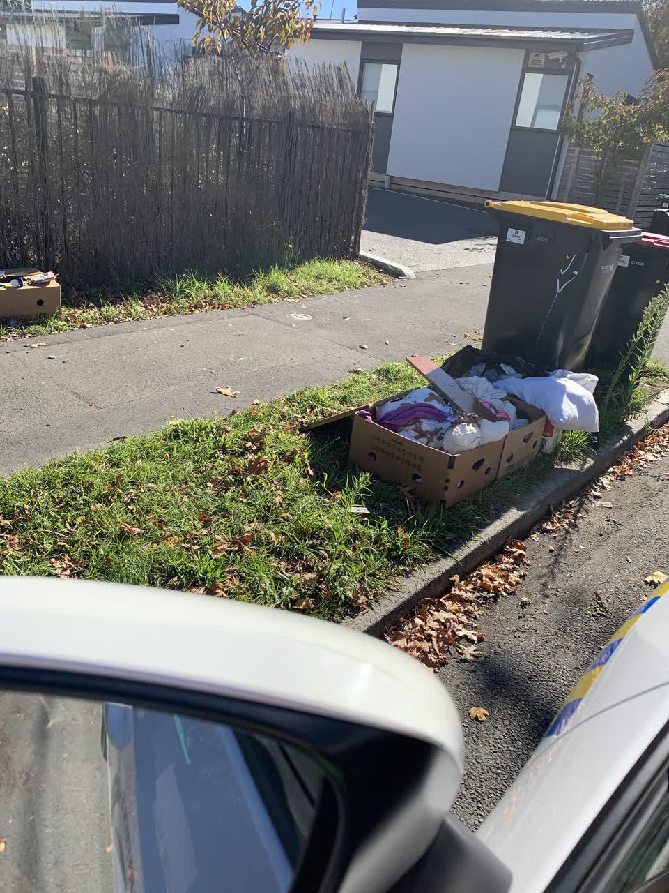The photograph attached to this rubbish/recycling report