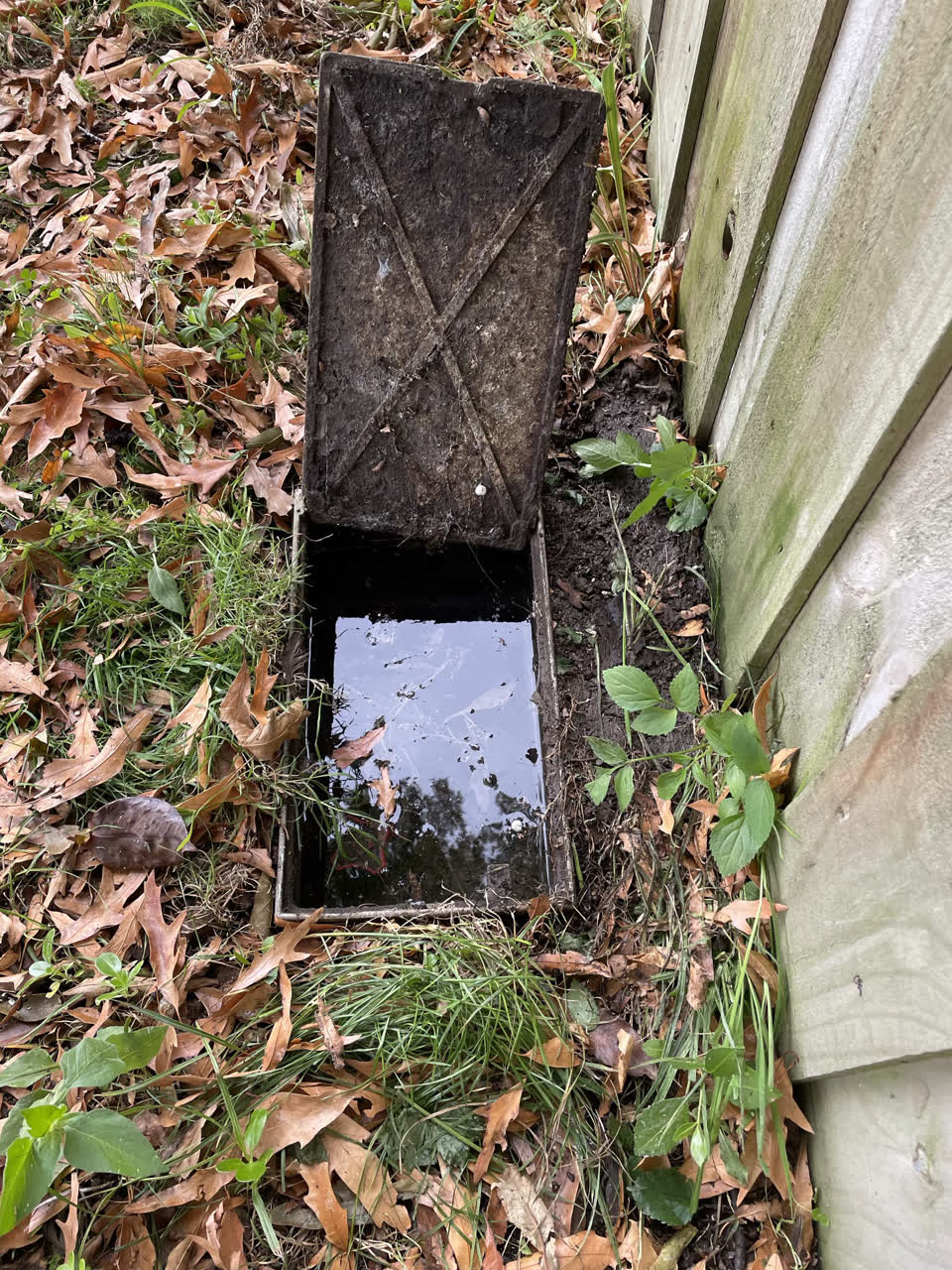 The photograph attached to this water leak report