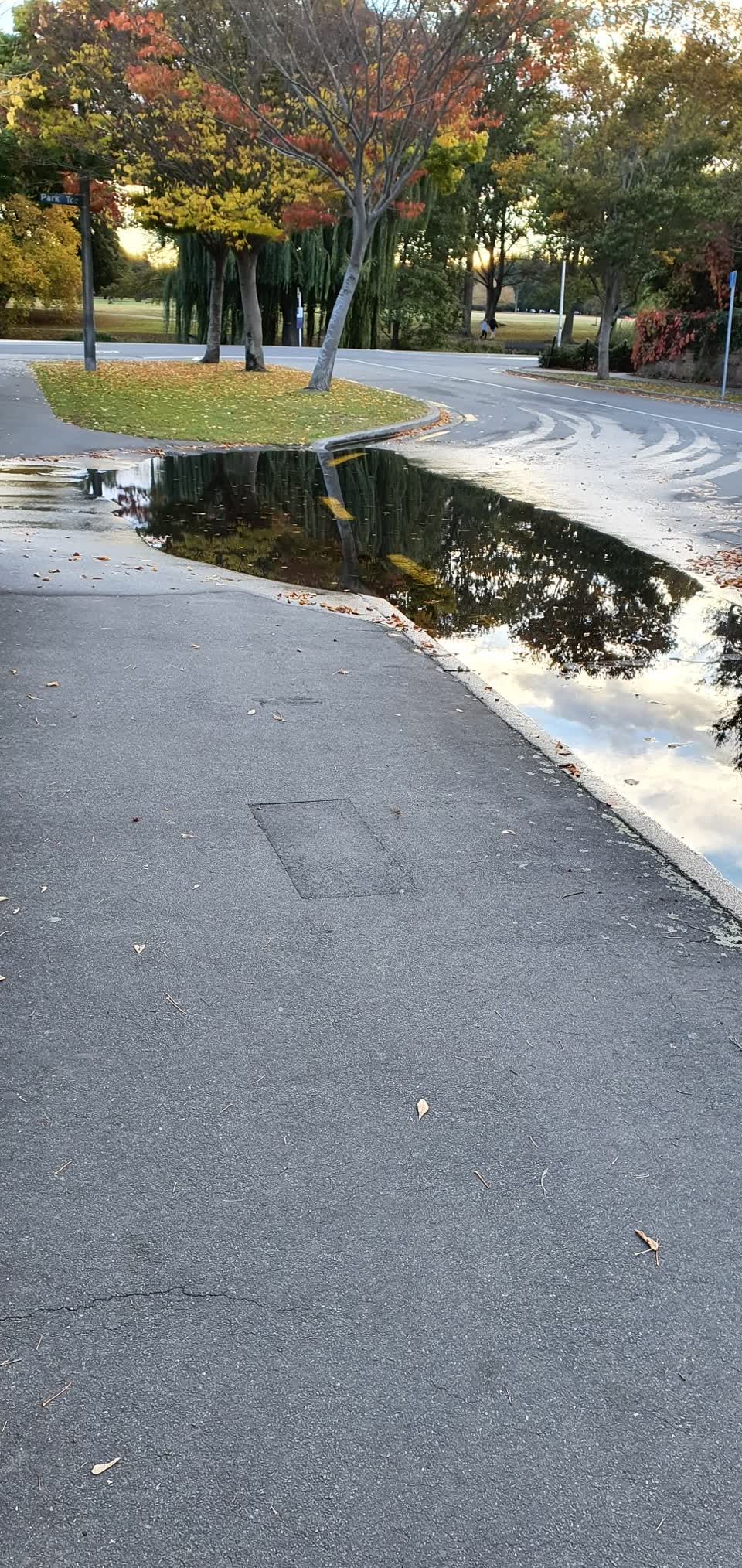 The photograph attached to this flooding report