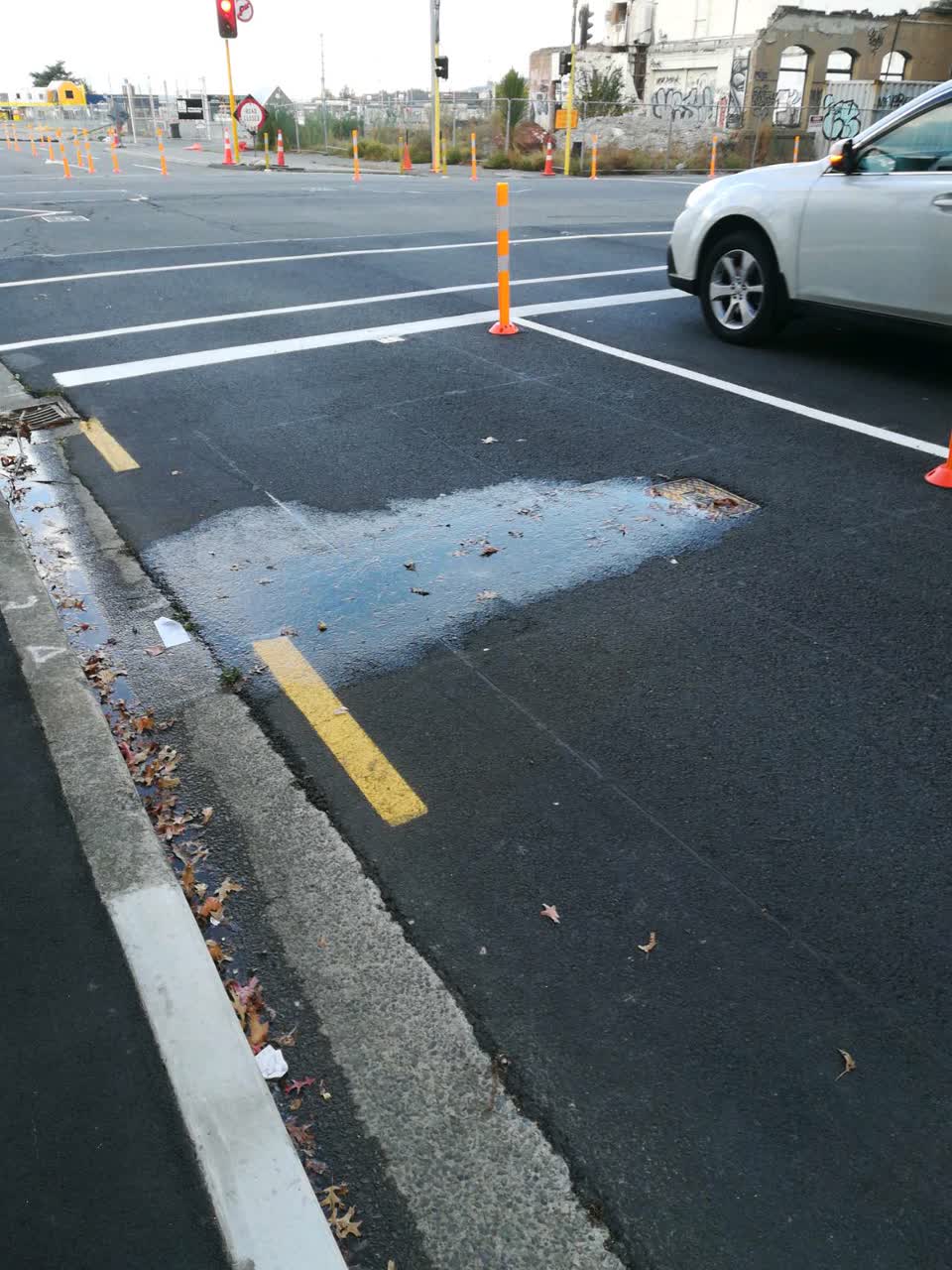 The photograph attached to this water leak report