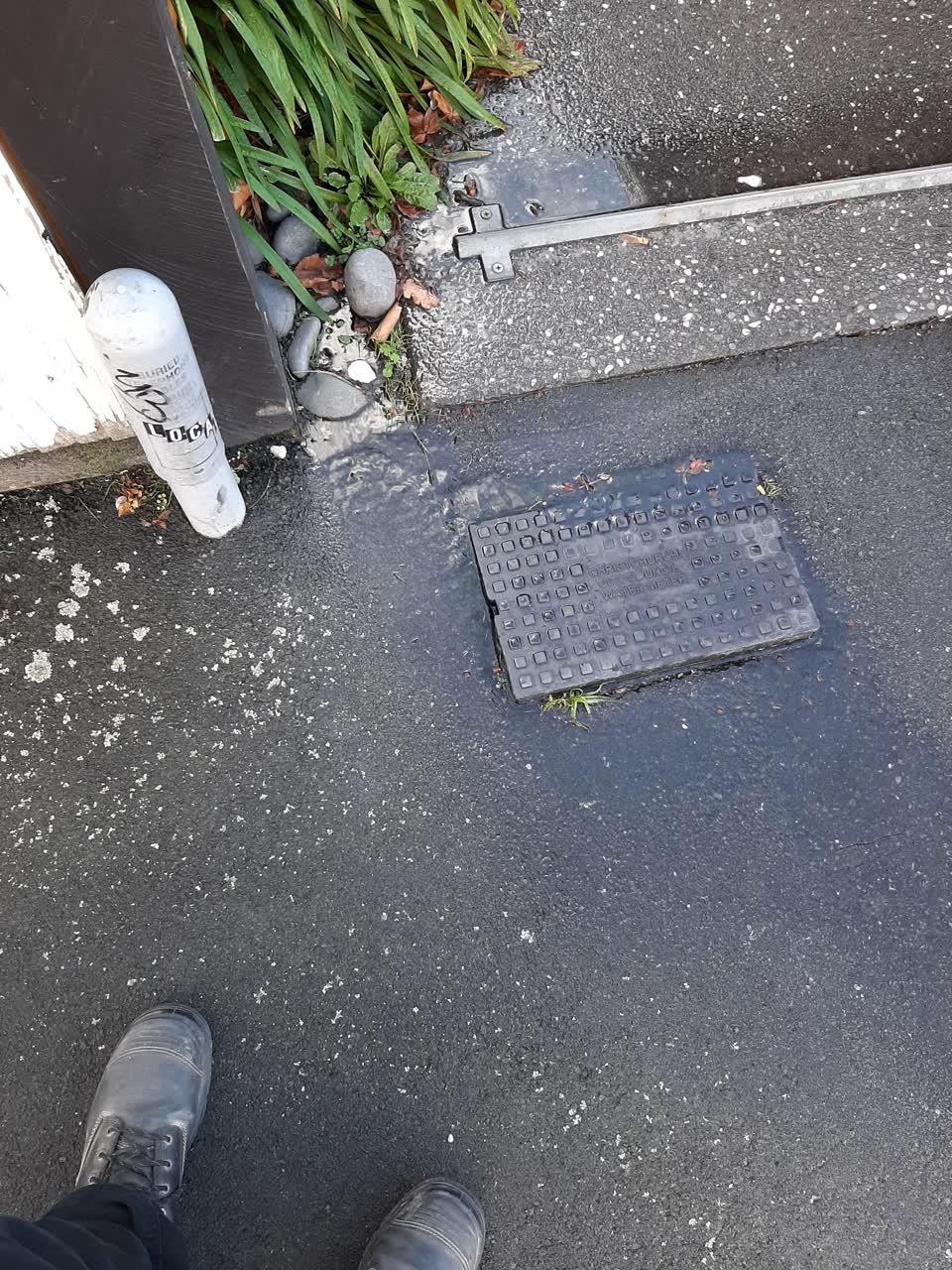 The photograph attached to this water leak report