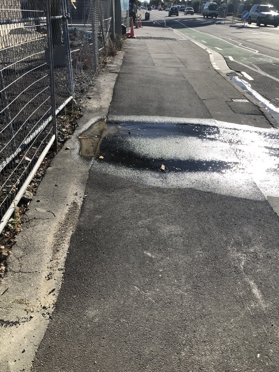 The photograph attached to this water leak report