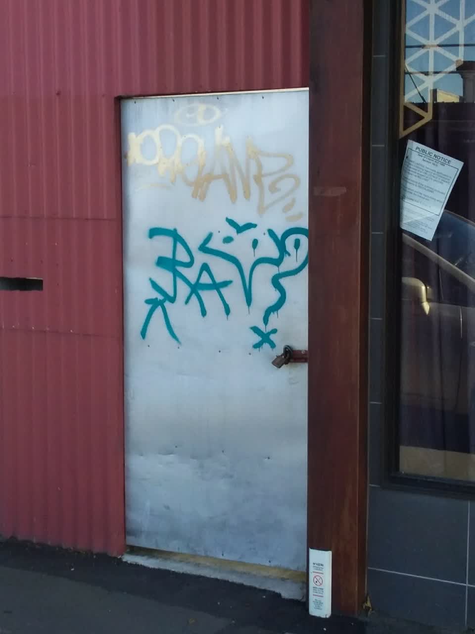 The photograph attached to this graffiti report