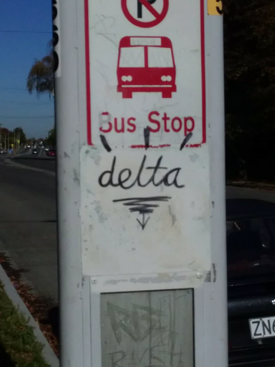The photograph attached to this graffiti report