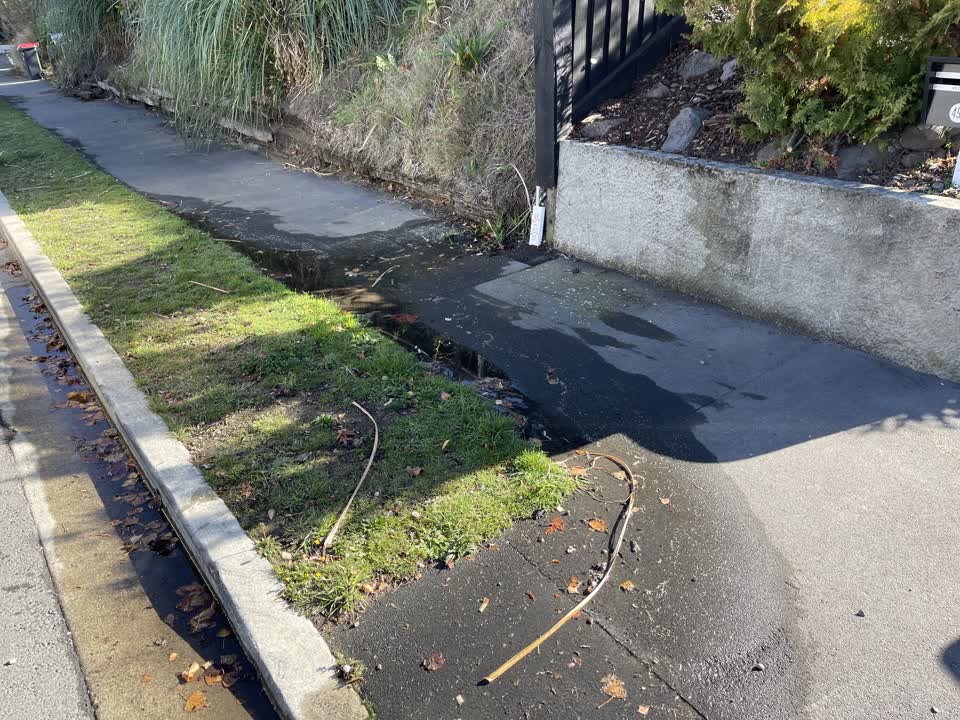 The photograph attached to this water leak report